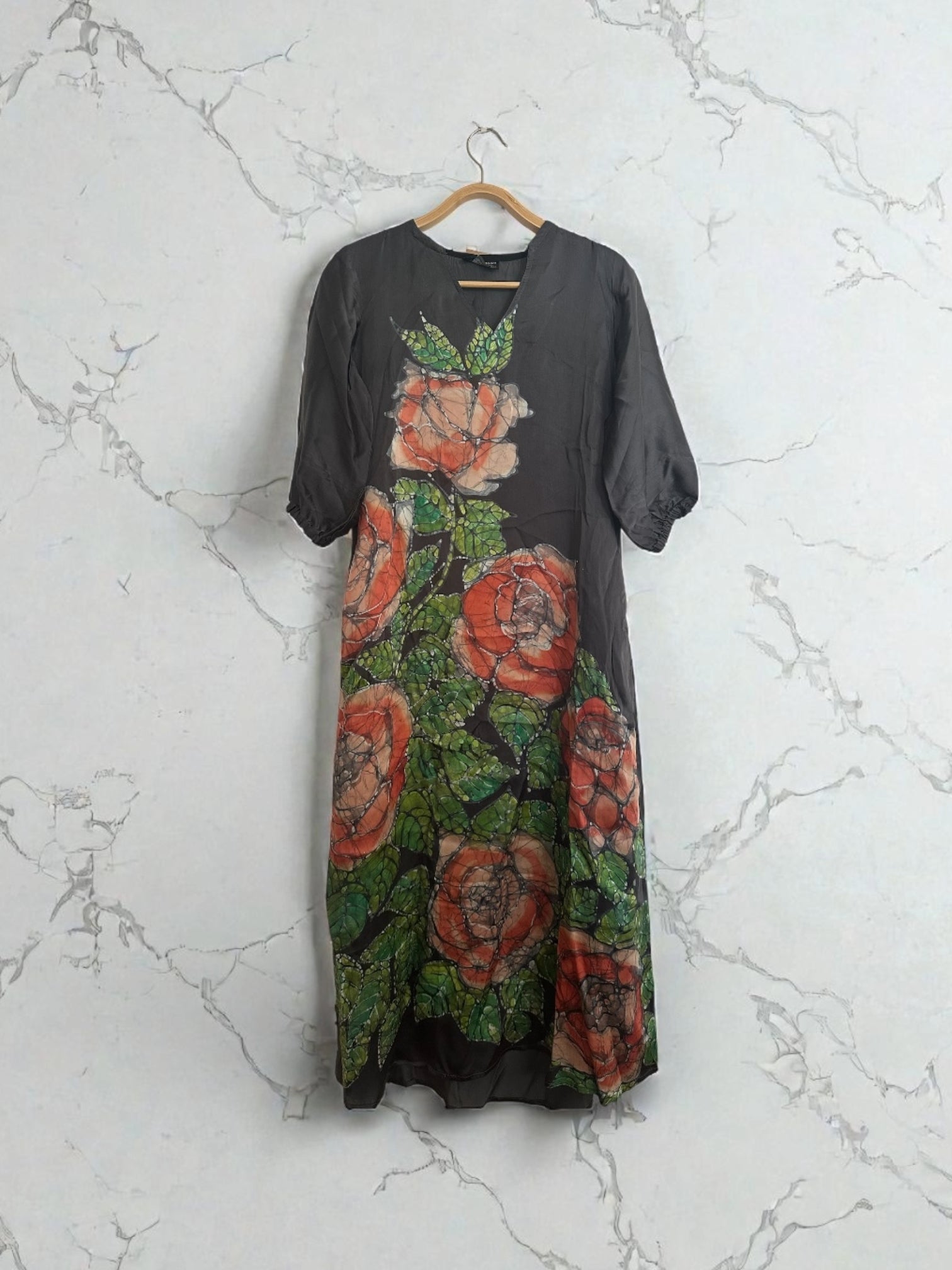 Embroidered Silk Frock