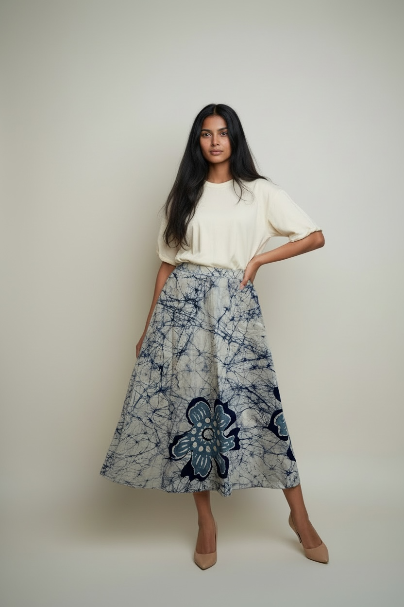 Lotus Batik Wrap Around Skirt