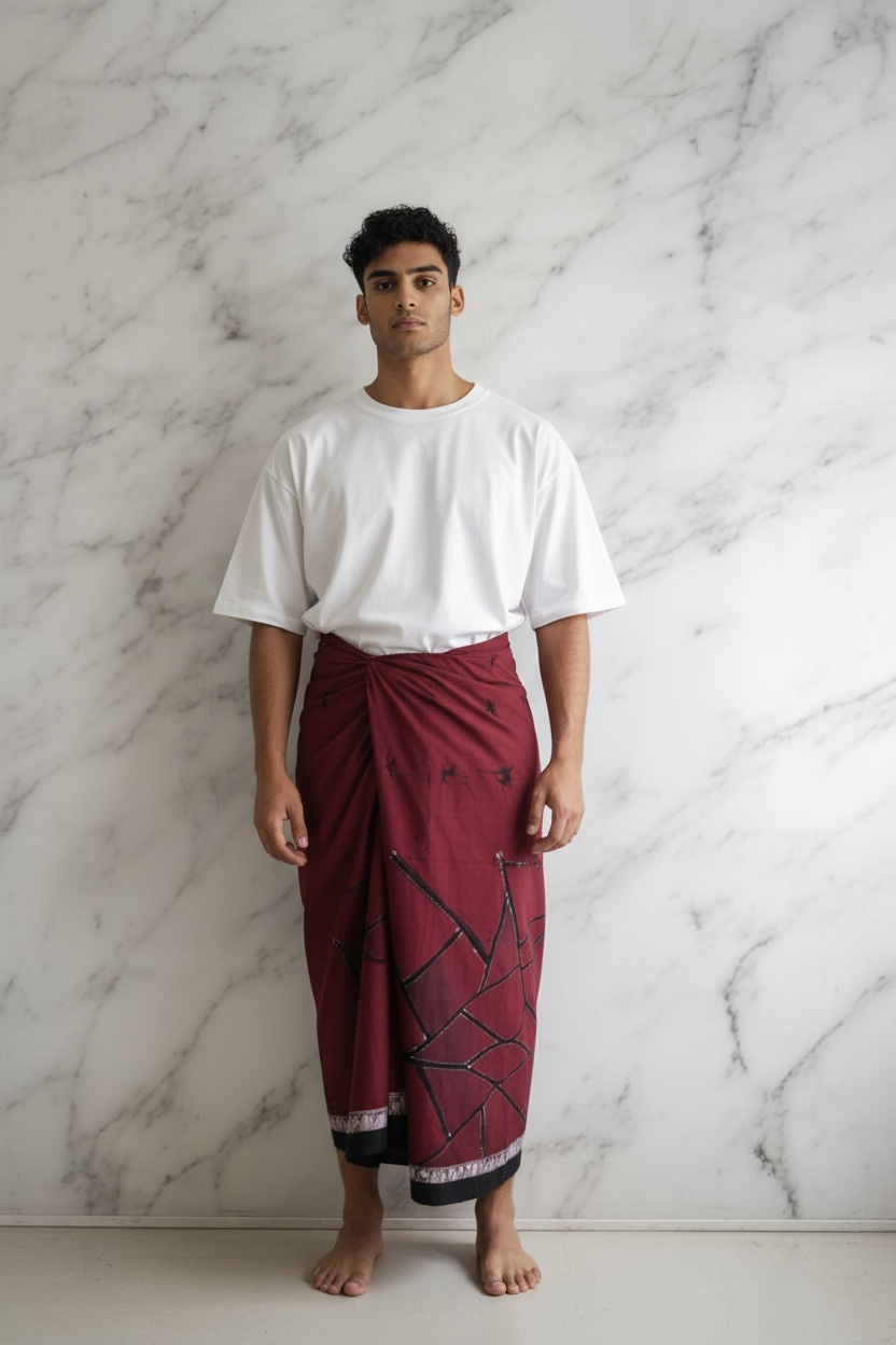 Red traditional Sarong