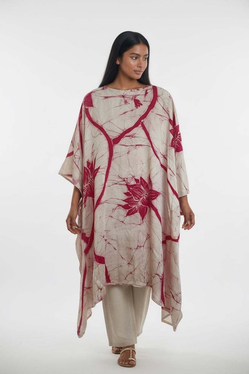 Lotus Silk Batik dress